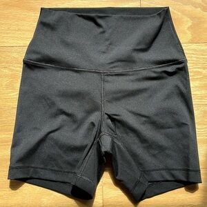 Yogalicious Lux Black Workout Shorts 5in inseam
